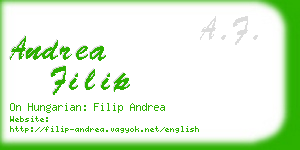 andrea filip business card